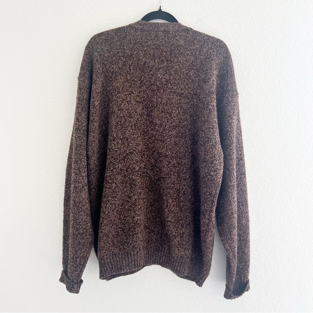 Vintage Pendleton Shetland Virgin Wool Button Down Cardigan in Brown XL - Picture 4 of 4
